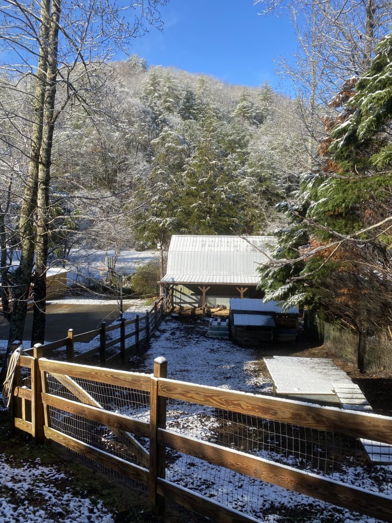 Mountain Makers Barn in Winter