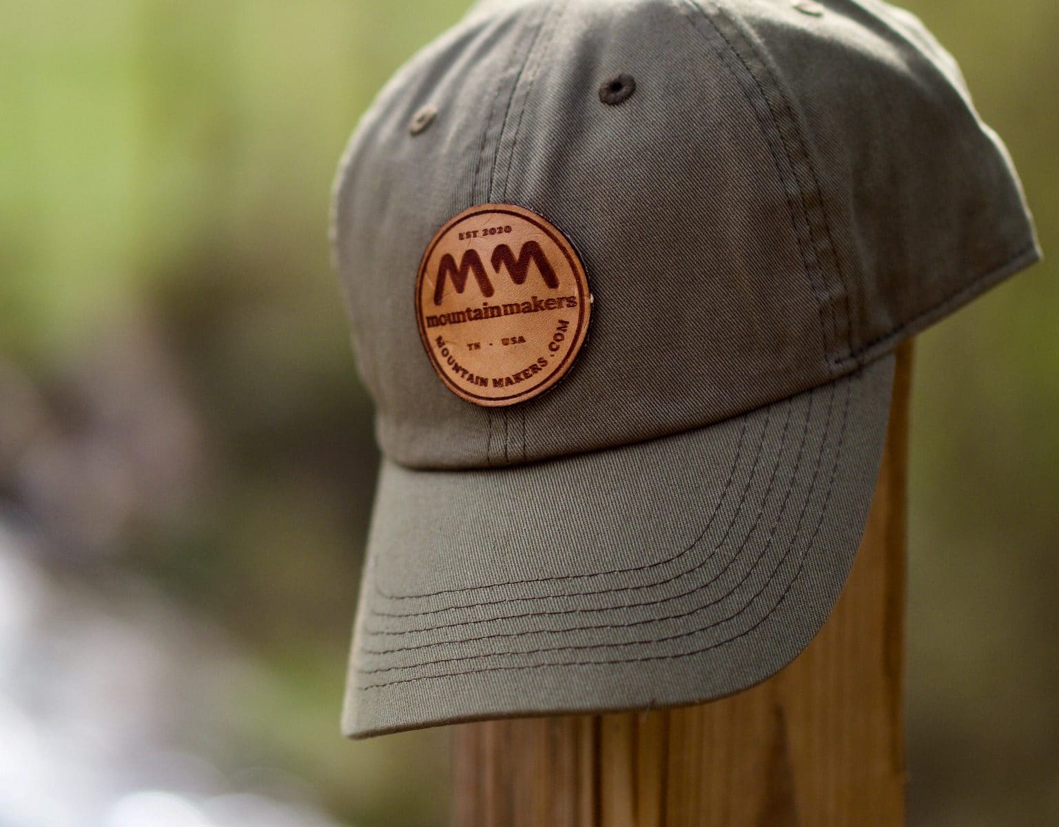 Mountain Makers Leather Patch Logo Baseball Hat